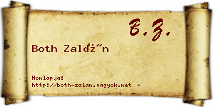 Both Zalán névjegykártya